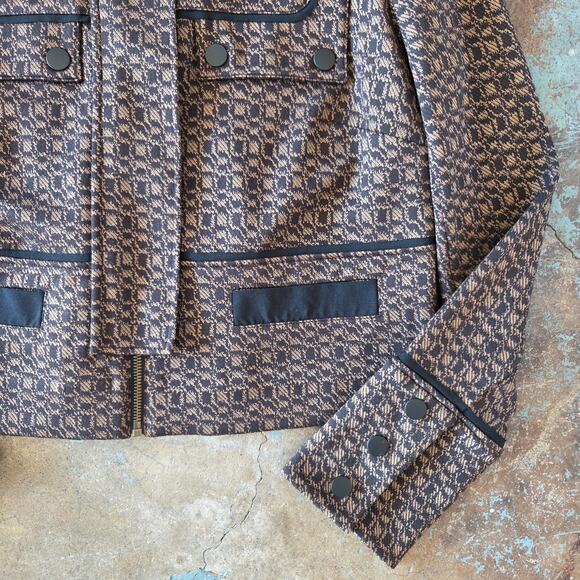 CABI Director Jacket Blazer Size M New Brown Tweed #4494 Fall ‘23 Old Money - Picture 4 of 11